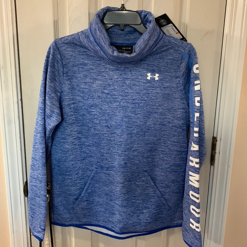 Blue under Armour top